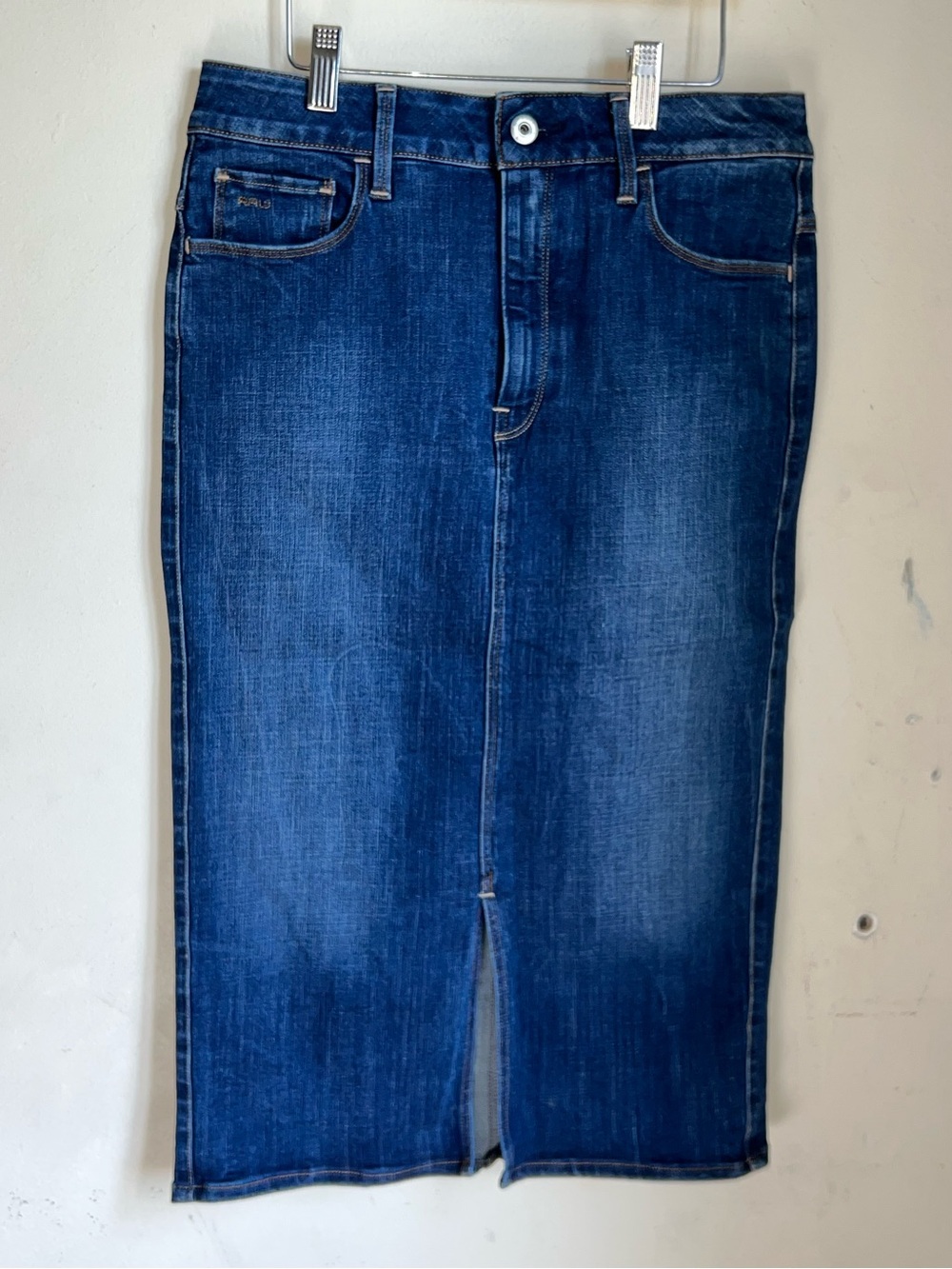G-STAR Dark Blue Denim Skirt - Classic Straight Fit